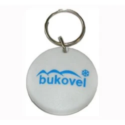 Пластиковый брелок-открывалка Шайба для бутылок с вашим логотипом